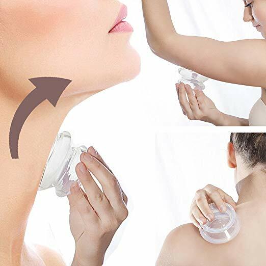 Pain Relief Cupping Therapy Set Silicone Neck Face Body Massage Vacuum 2-5 Cups