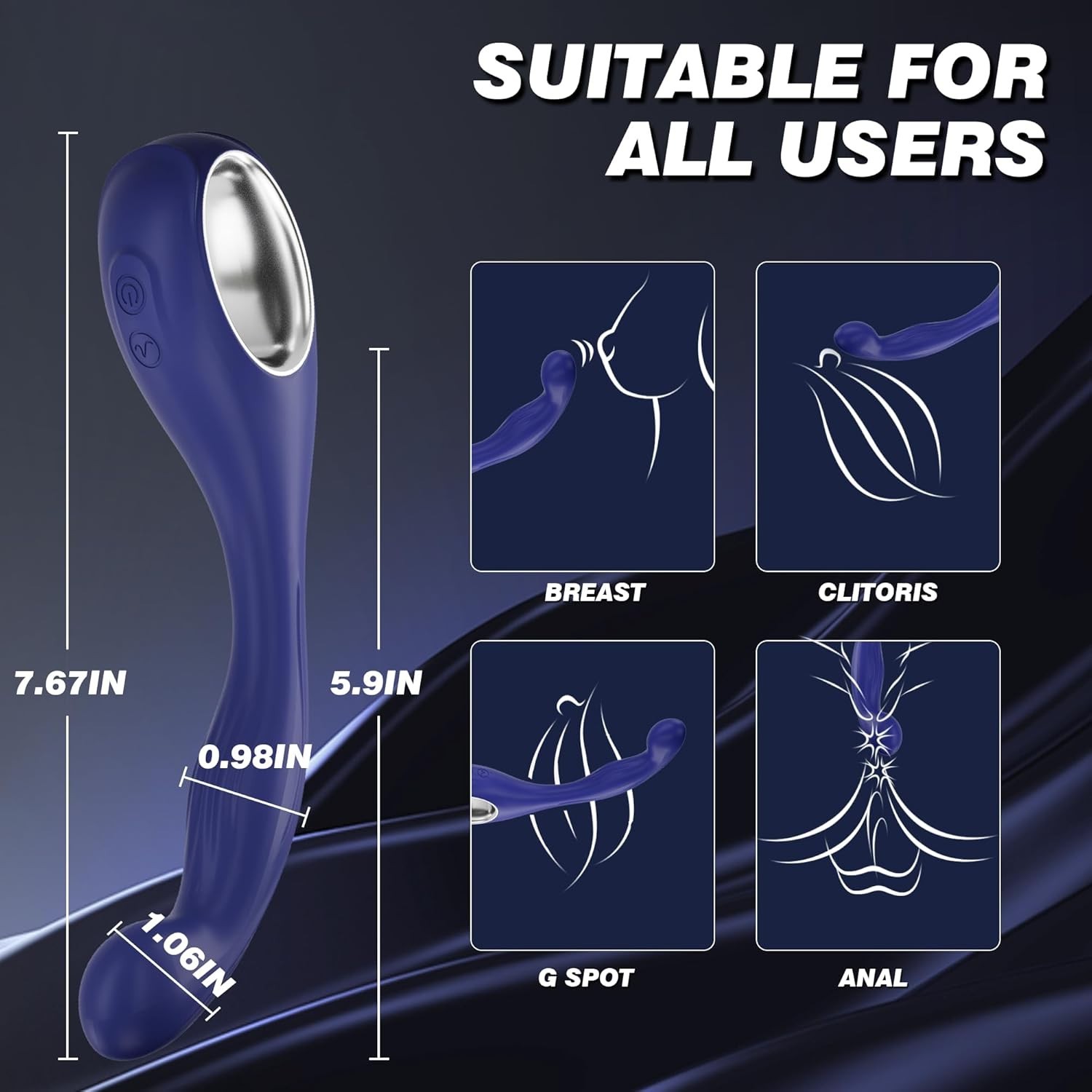 High Quality Silicone Prostate Massager for Men and Women Easy Control Design