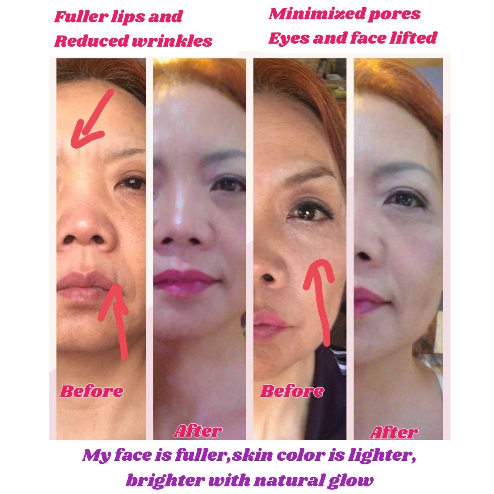 Rose Quartz Roller-Anti-Aging Facial Massage Roller-Free Foot Detox Pads,FacePad