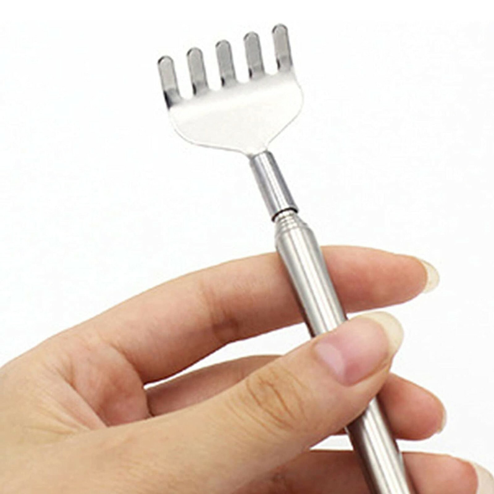 Metal Stainless Steel Back Scratcher Telescopic Extendable Claw Extender QW US