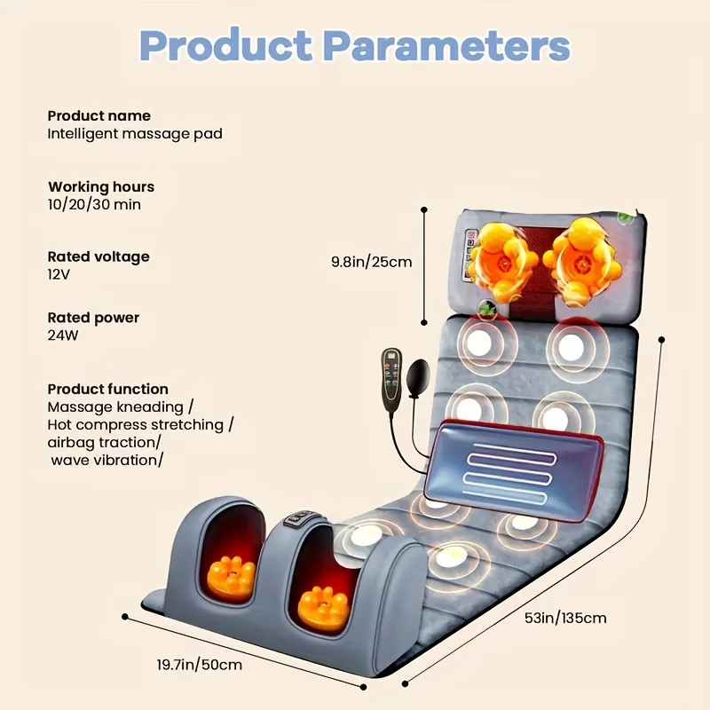 1 Set Of Large Brown Full Body Heating Massagers, 2 Styles Of PU Material, with