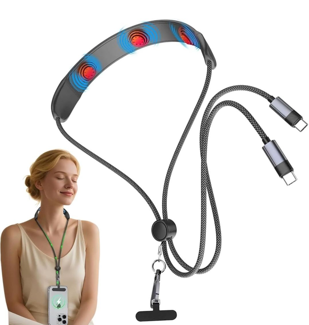 USB C to USB C Cable Neck Massager For Android Or iPhone