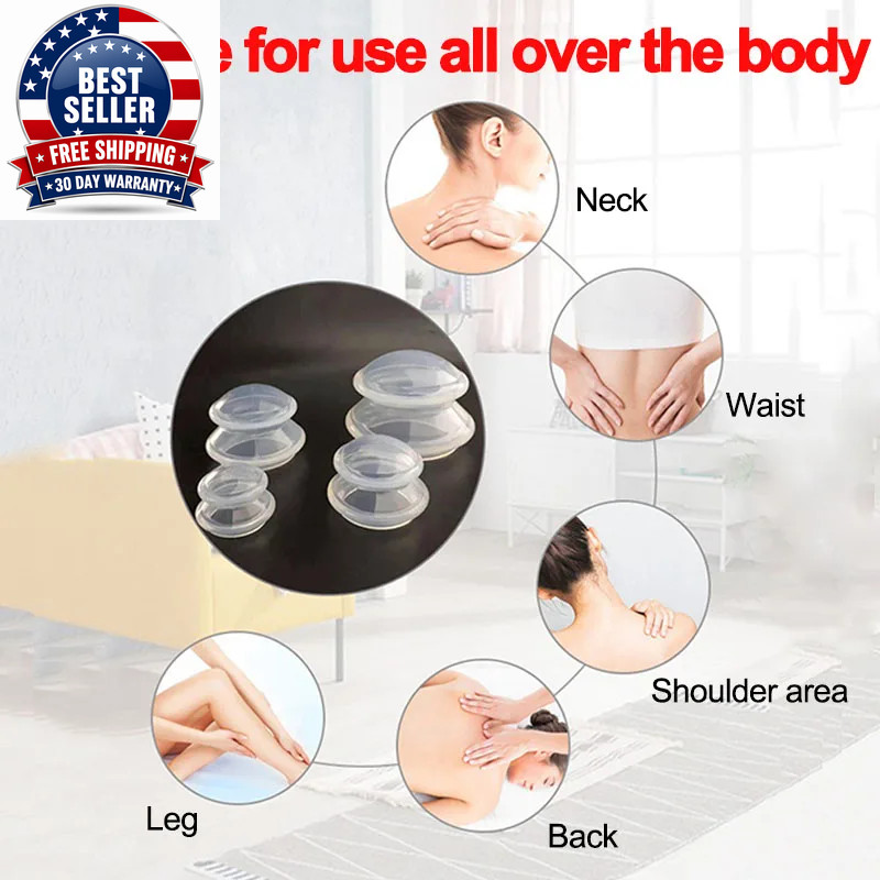 New Vacuum Silicone Jars Massage Cups Silicone Cups Massage Body Cupping Celluli