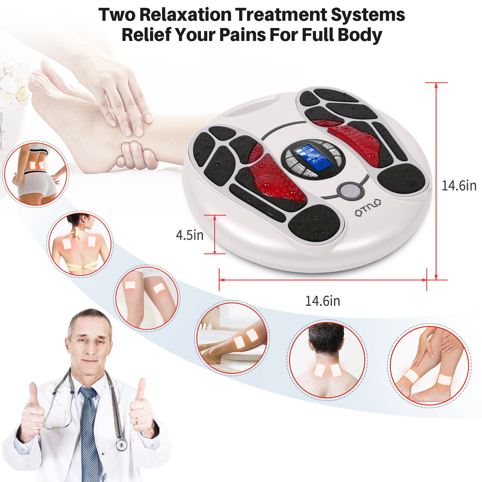 OSITO Neuropathy Foot Circulation Blood Booster EMS Massage Machine for Feet Leg