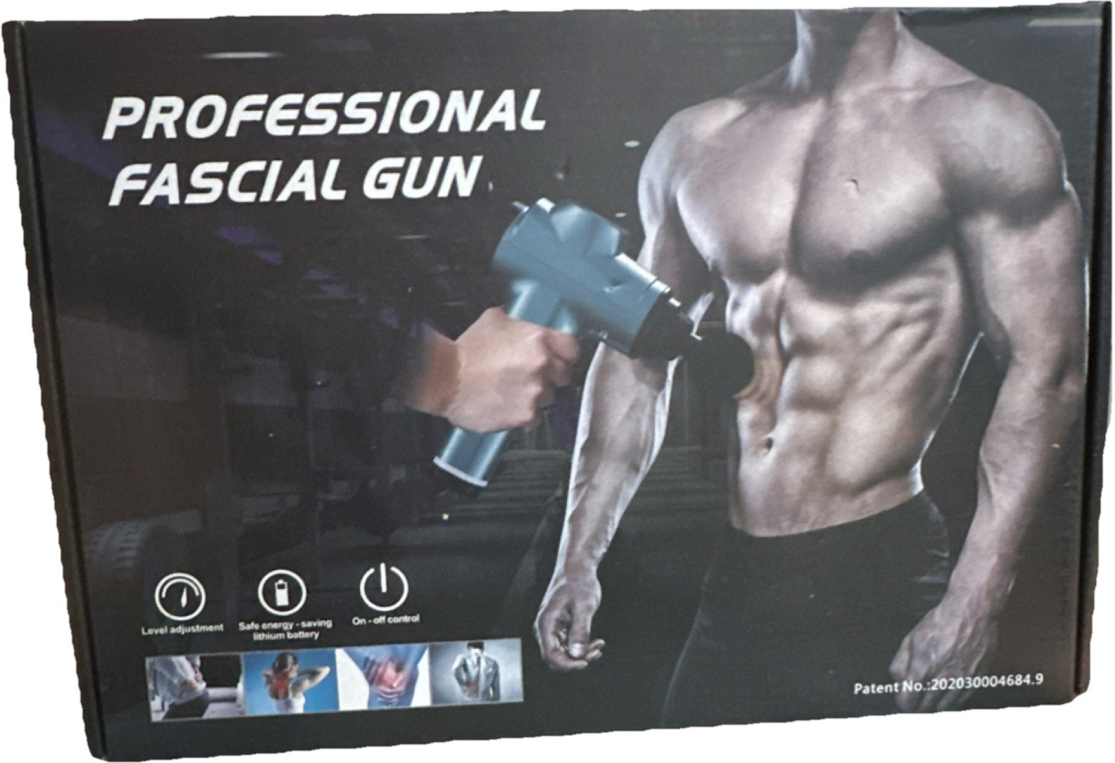 Professional Fascia Massage Gun Rechargeable Battery Adjustable Intensity Red