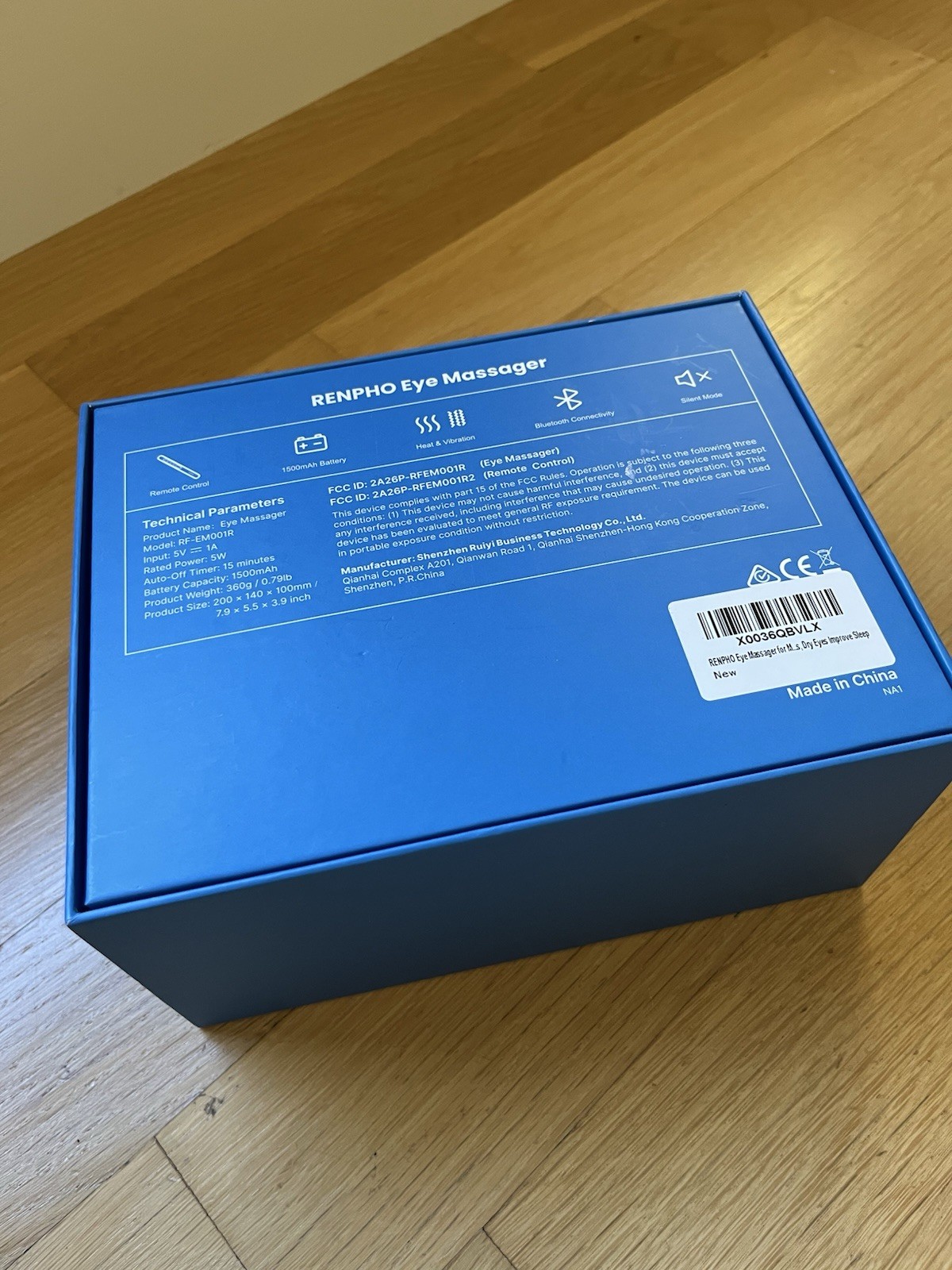 RENPHO Eye Massager RF- EM001 Blue BRAND NEW In BOX