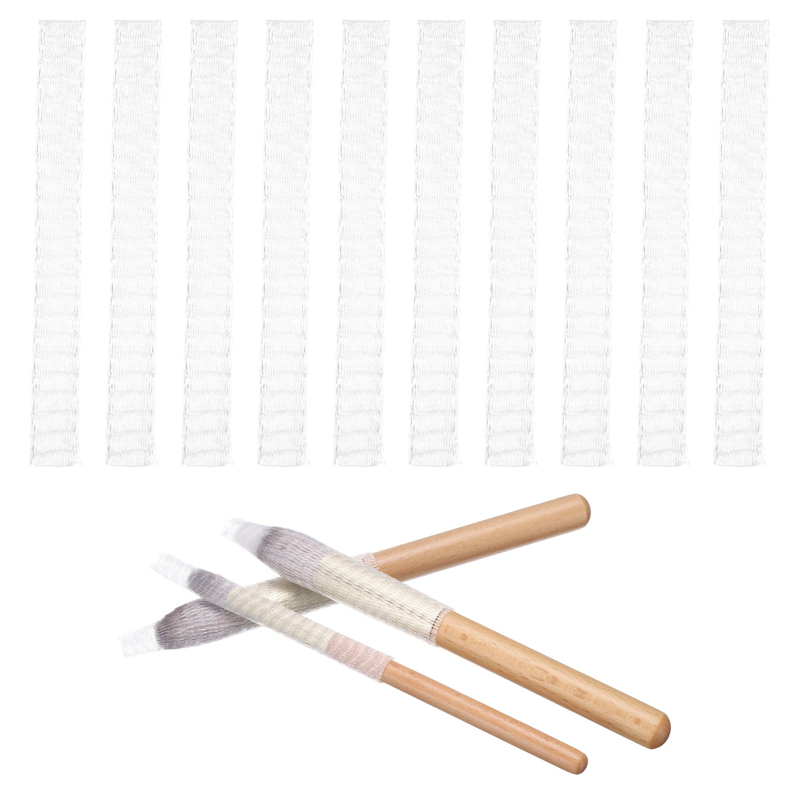 100pcs Makeup Brush Cases, 8cm PE Plastic Cover, Transparent