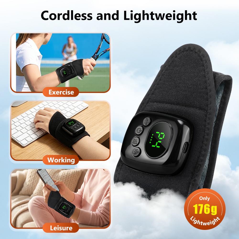 Hand Massager with 3 Heat and 4 Compression Carpal Tunnel Relief & Wrist Relief