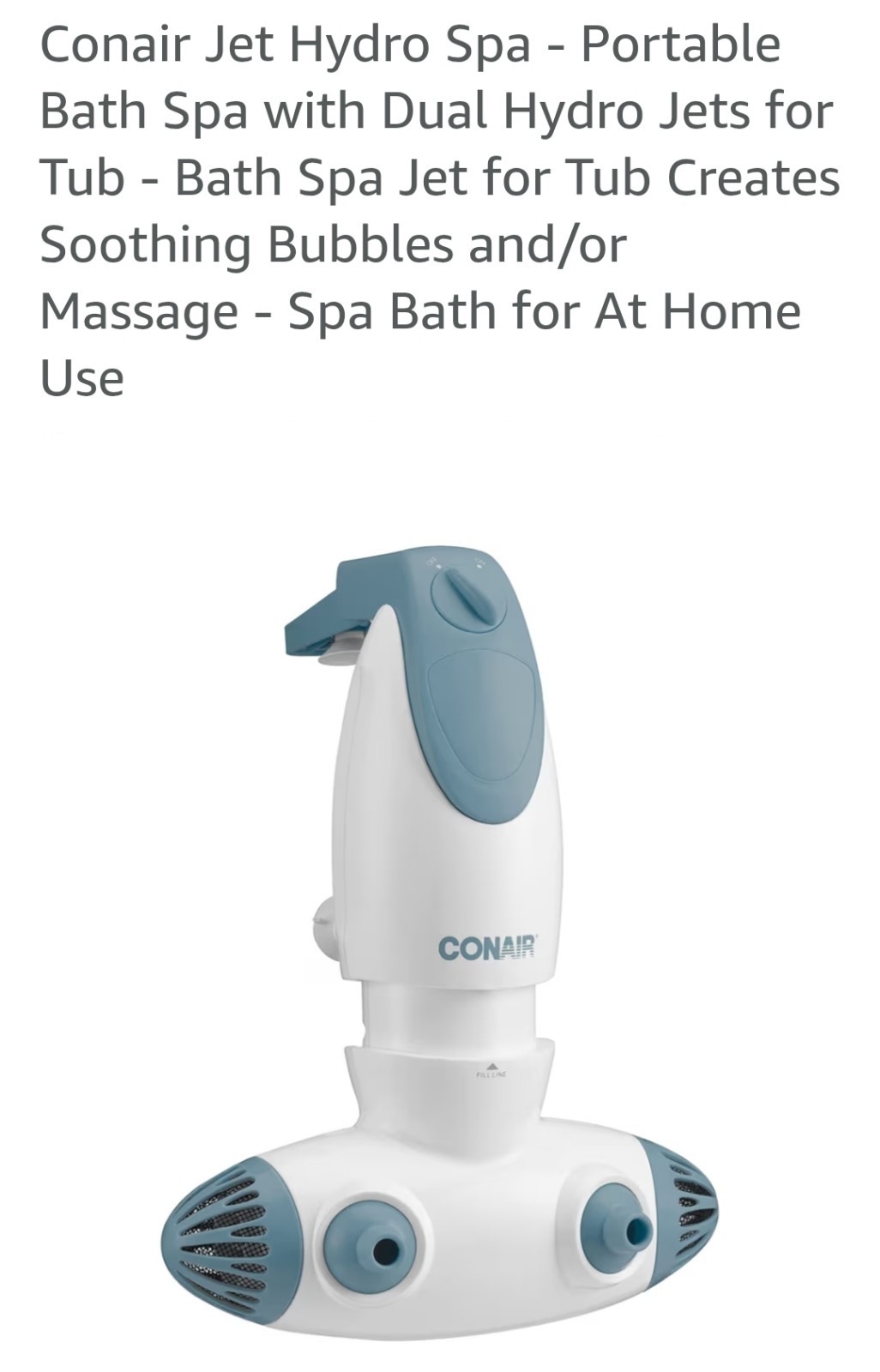 Conaircare Jet Hydro Spa with Dual Hydro Jets & Invigorating Bubbles Bathtub