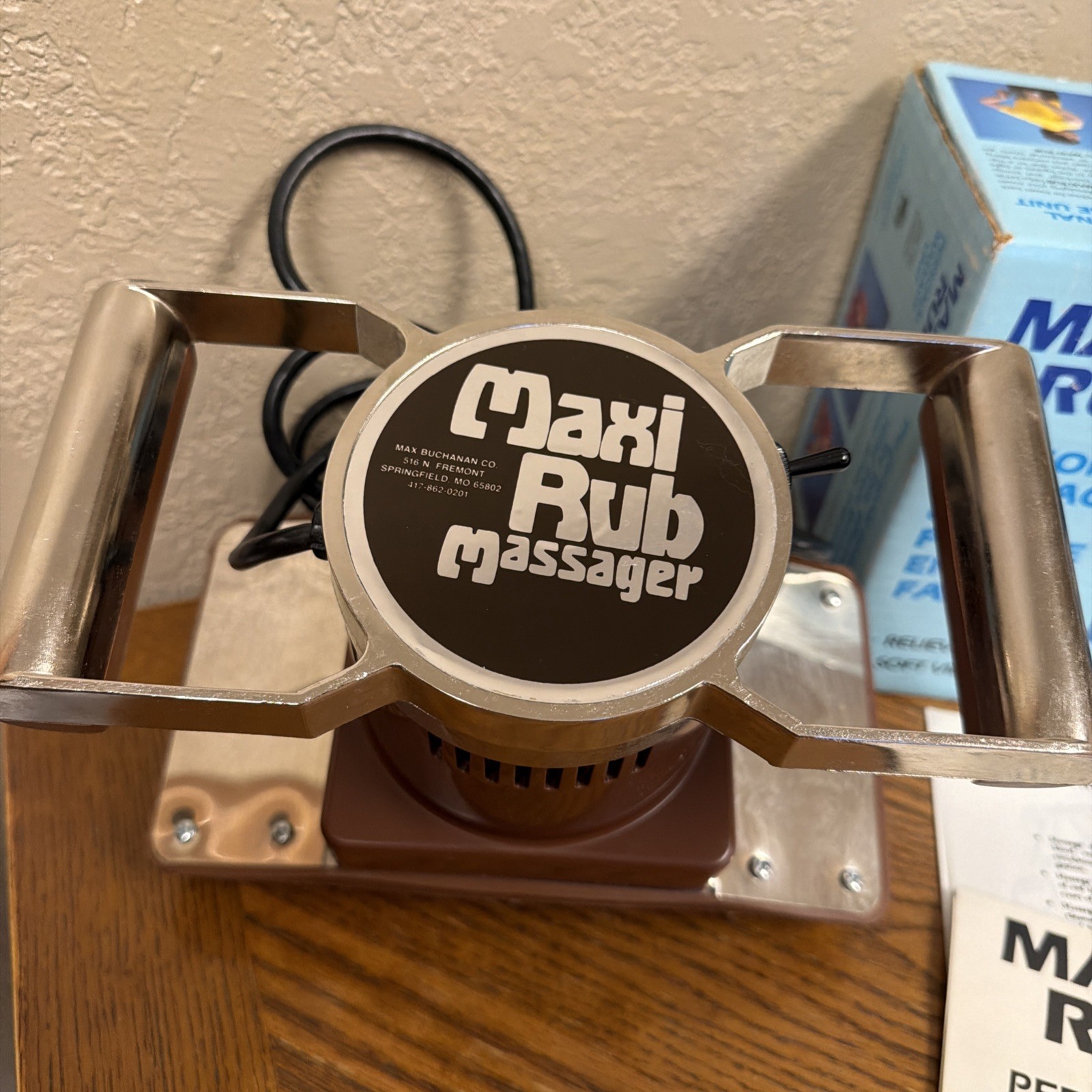 Vintage Maxi Rub Personal Massage Unit w/ Box & Manual Tested Working