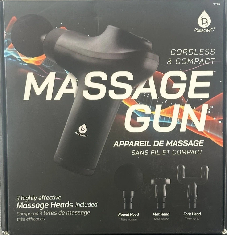 Pursonic MG850 Speed Cordless & Rechargeable Professional Massage Gun Black -NEW