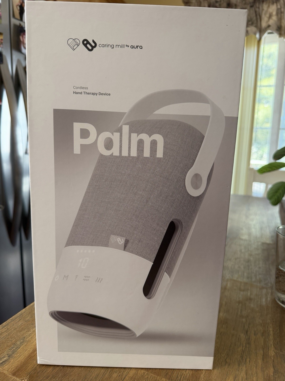 Caring Mill by Aura Palm Cordless Hand Massager Air Compression Heat Vibrating