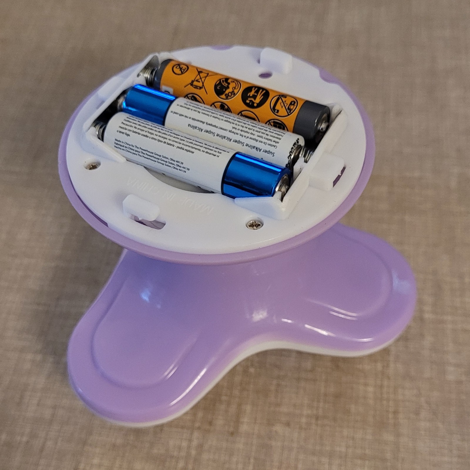 CALA Relaxing Body Massager Mini Handheld Vibrating Purple Battery Powered