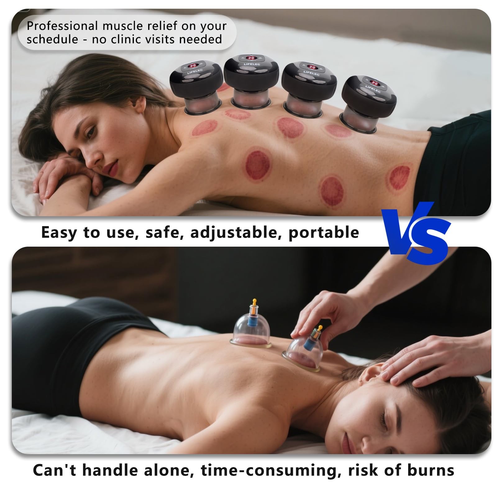 Cupping Kit for Massage Therapy, 6-in-1 Red Light Cupping Therapy Set for Tar…