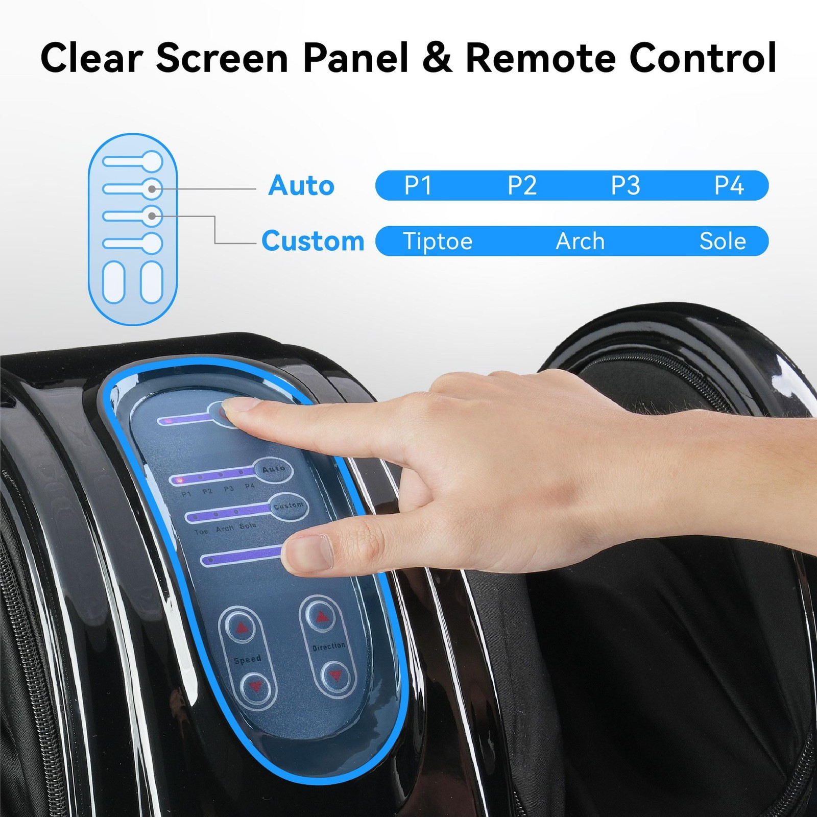 Shiatsu Foot and Calf Massager Machine Kneading Rolling Vibration Leg Massager