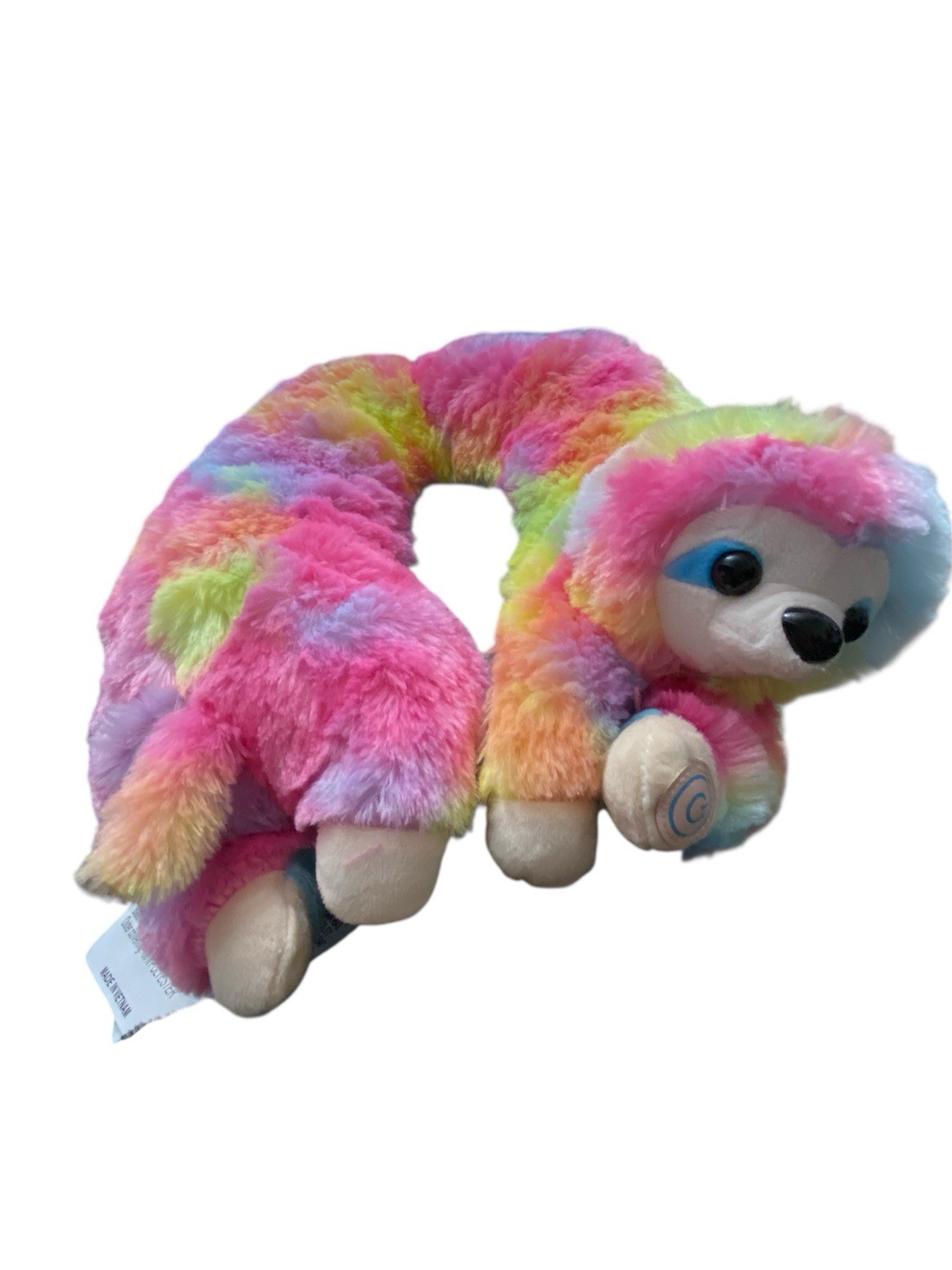 Health Touch Sloth Neck Massager Plush Vibrating Gift U Shaped Multicolor NEW