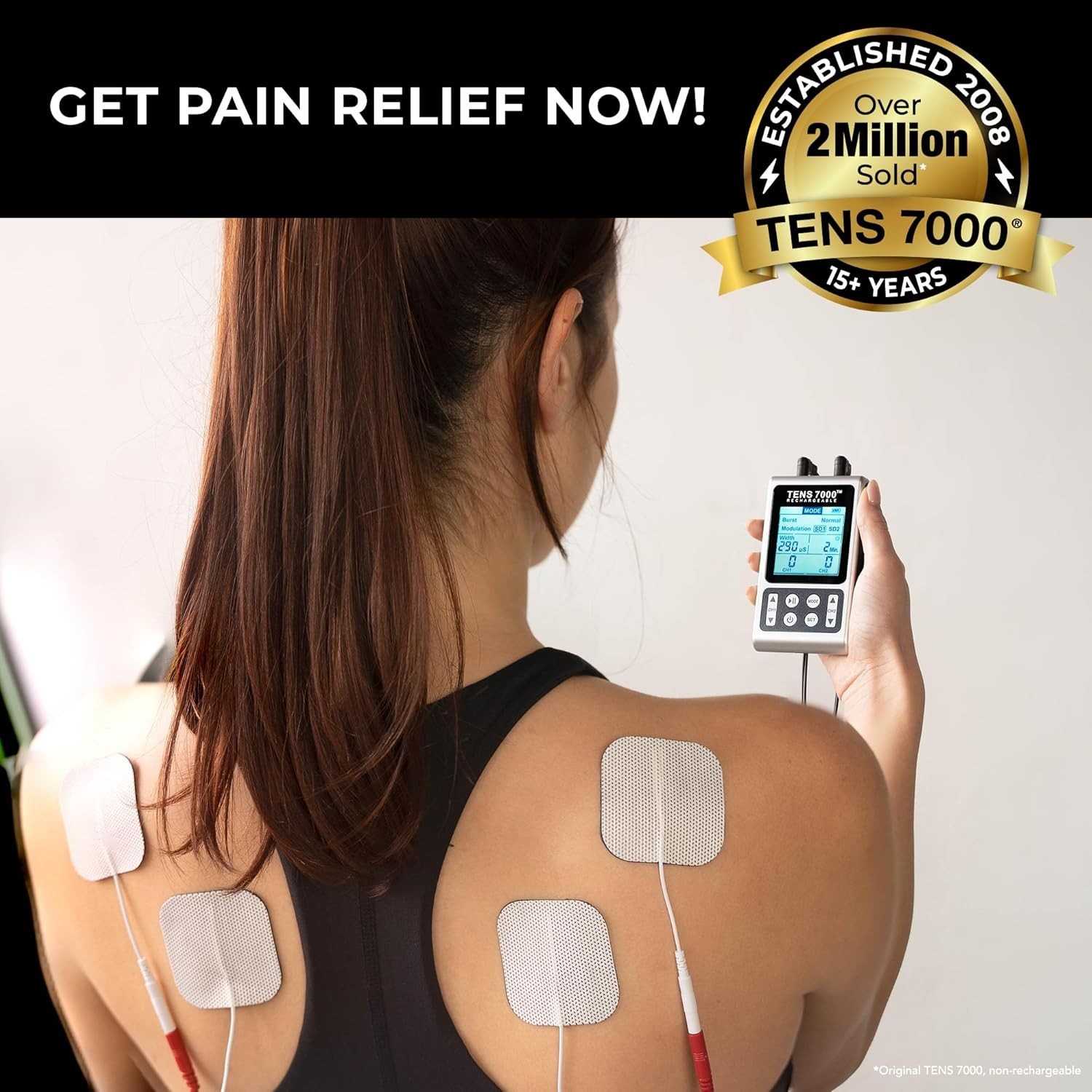 TENS 7000 Digital Unit with Accessories 2nd Edition Muscle Stimulator Machine