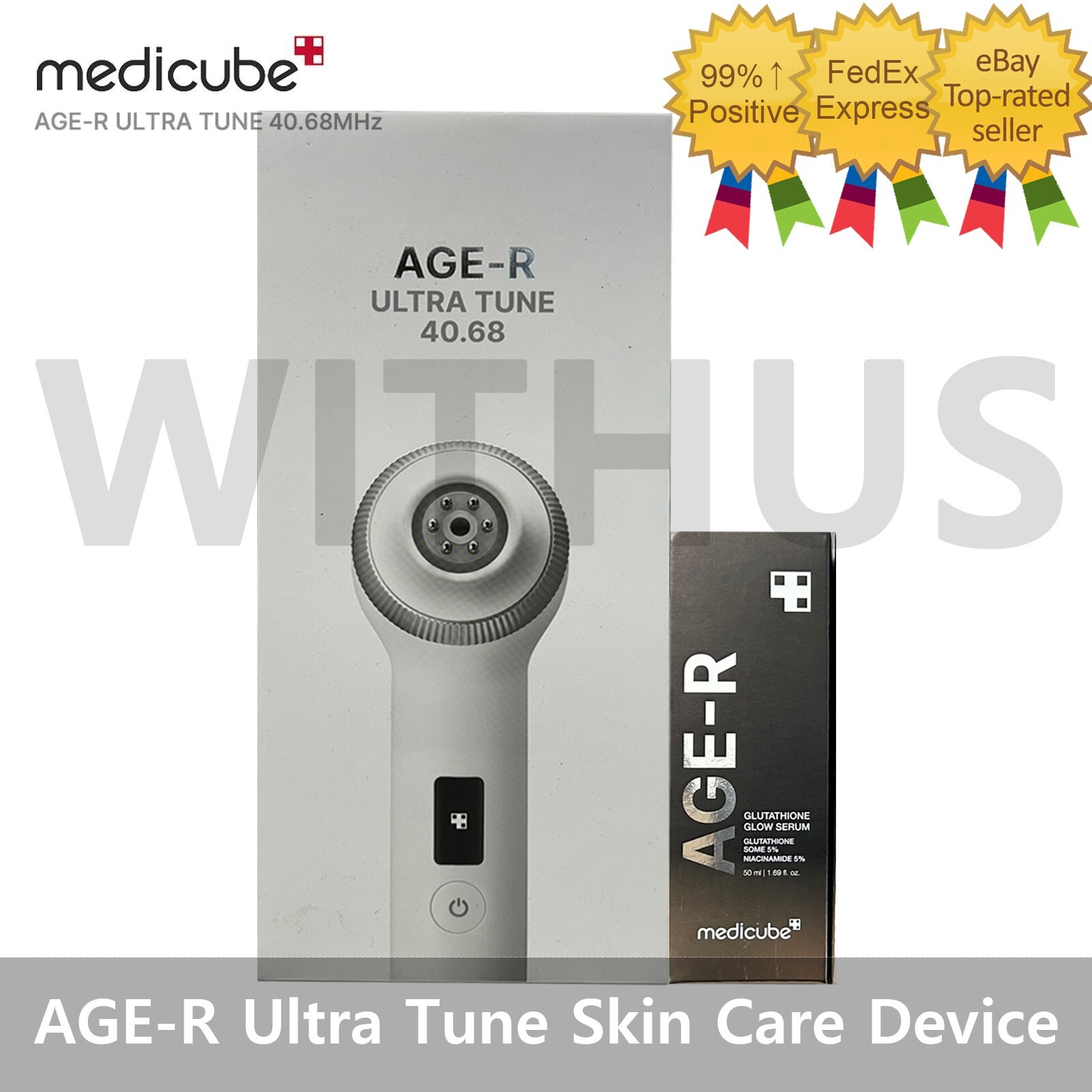 Medicube AGE-R Ultra Tune 40.68 Skin Care Device w/Glutathione Glow Serum*1ea