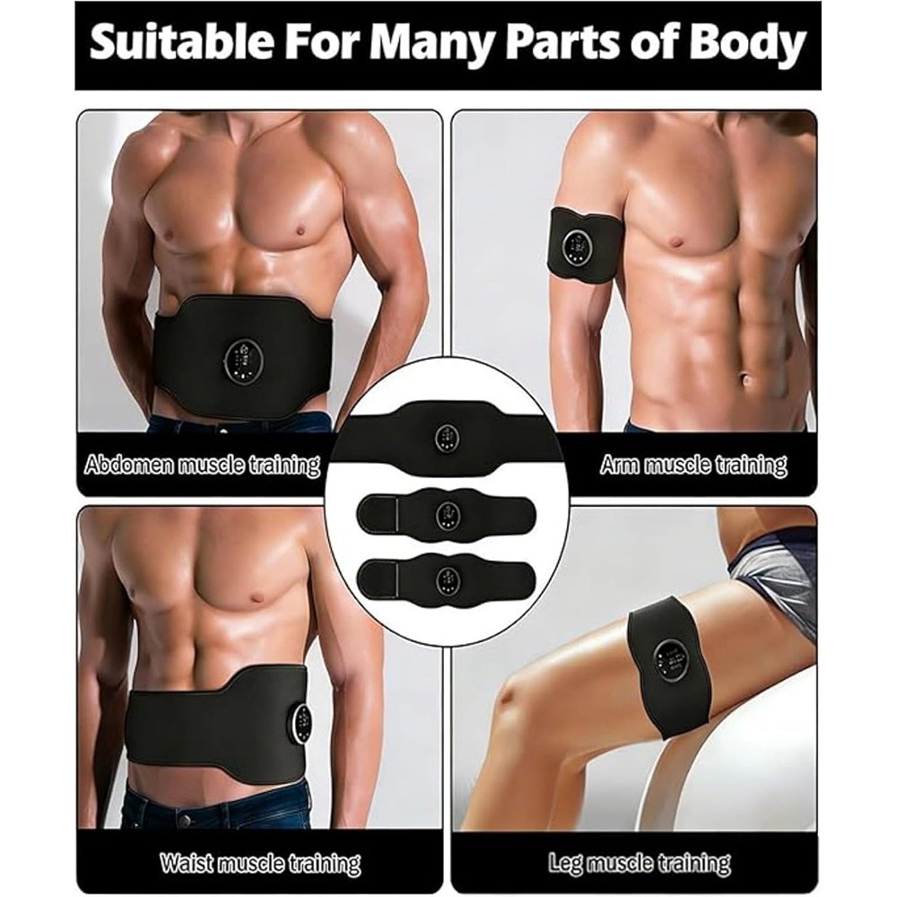 Next Gen Ultra EMS Muscle Stimulator Rechargeable Fitness AB Belt Toning Set