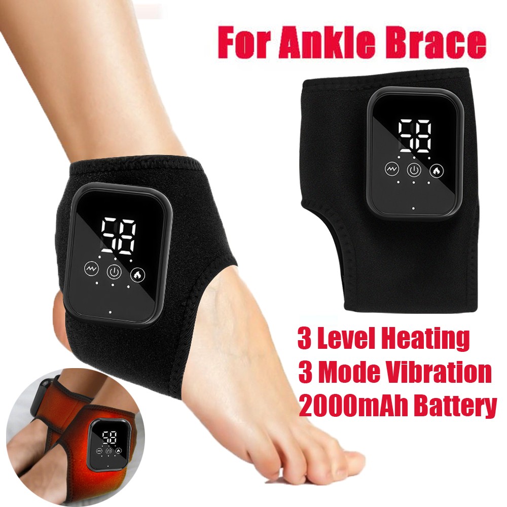 Foot Ankle Vibration Massager 3-speed Infrared Hot Compress Therapy Pain Relief