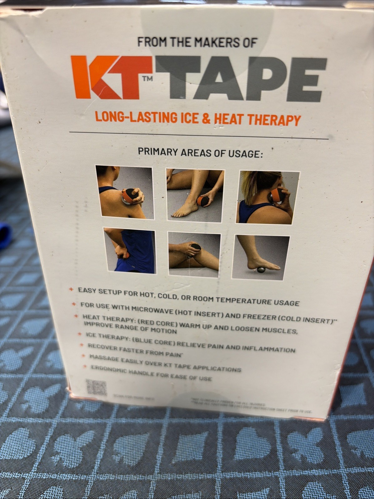 KT Health Ice/Heat Massage Ball for Muscle Pain & Stress Relief-NEW