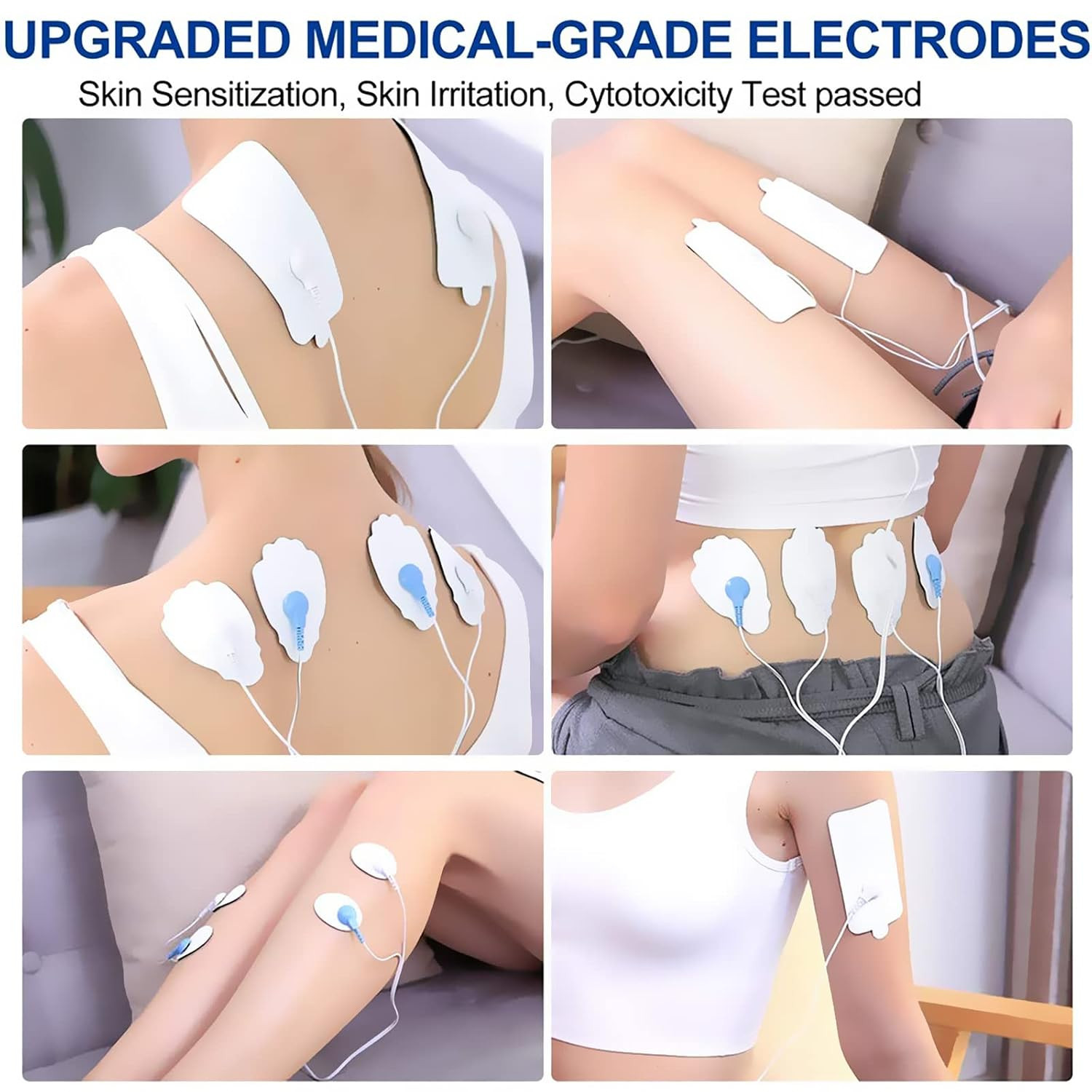 TENS/EMS Unit Replacement Pads 20 Pack 3.5Mm Snap Electrode Patches for Electro