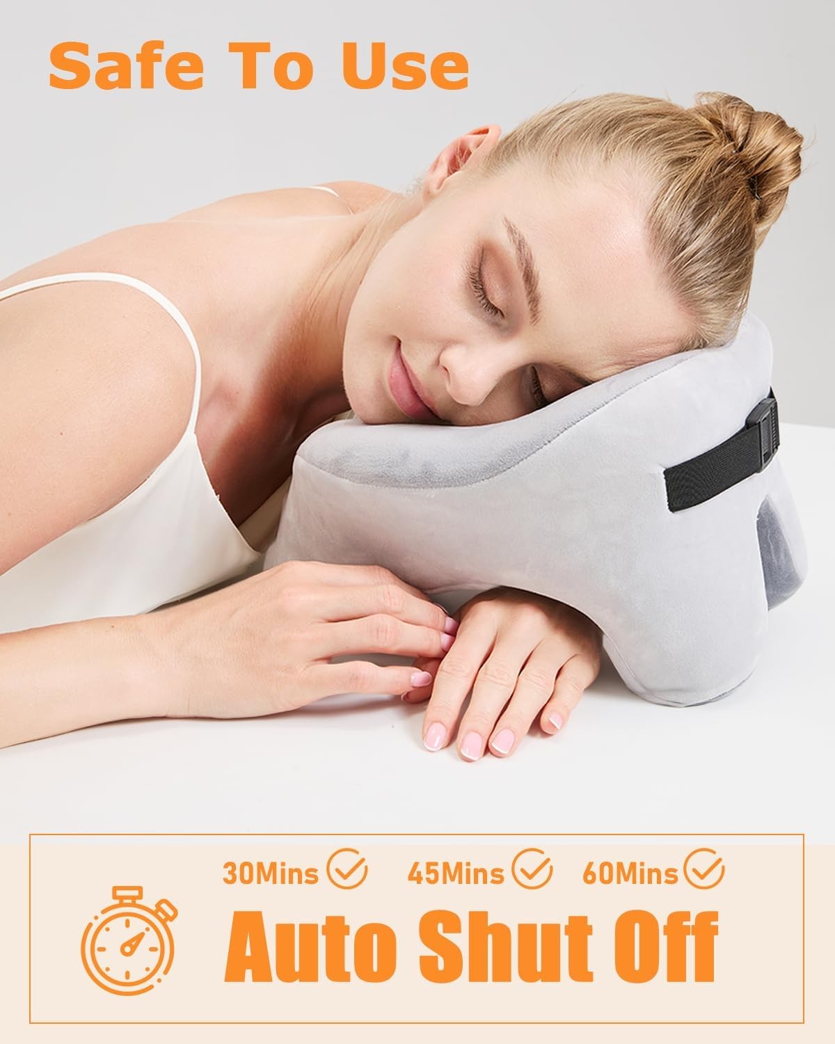 Rechargeable Heated Neck Pillow Massage 5000mAh 3 Level