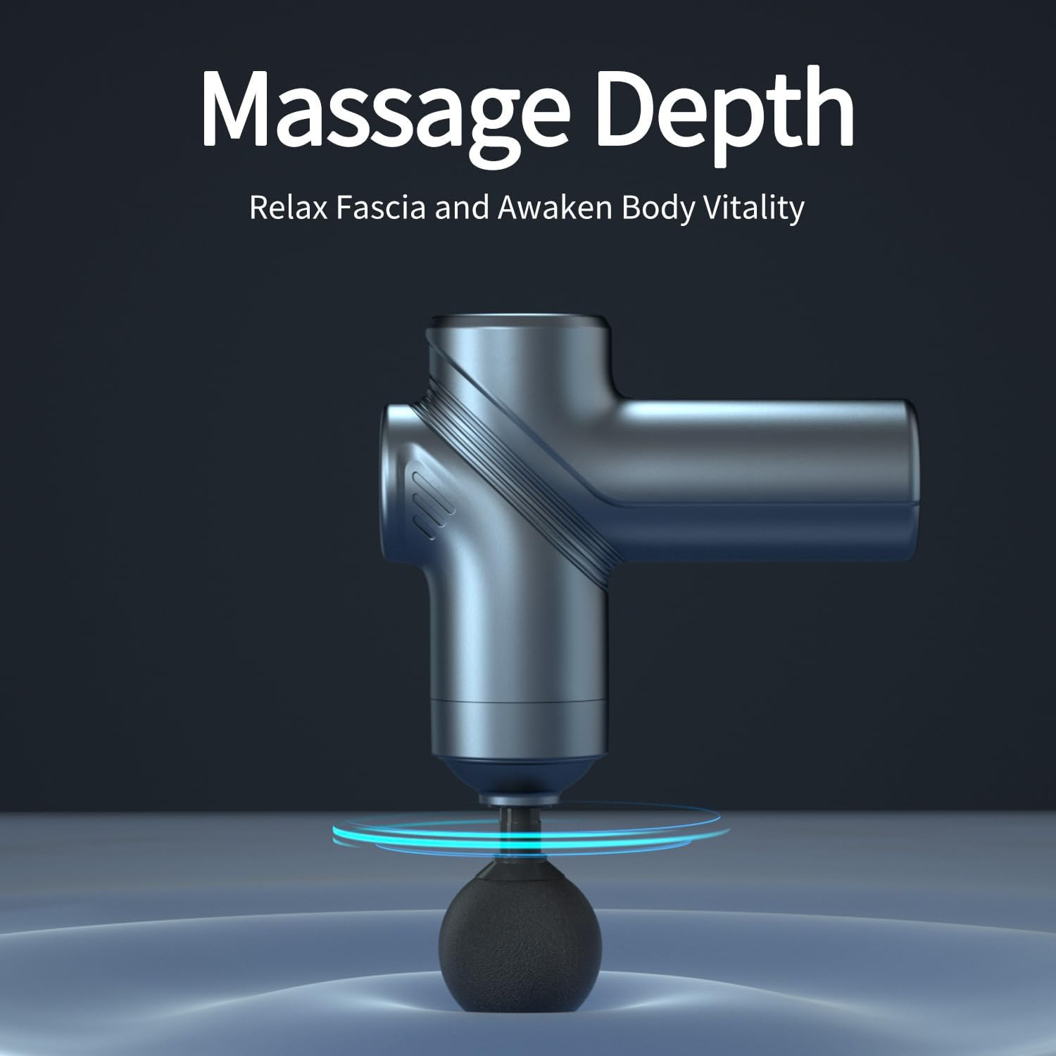 Massage Gun Deep Tissue, Silent Brushless Motor and Portable Massage Gun with 4