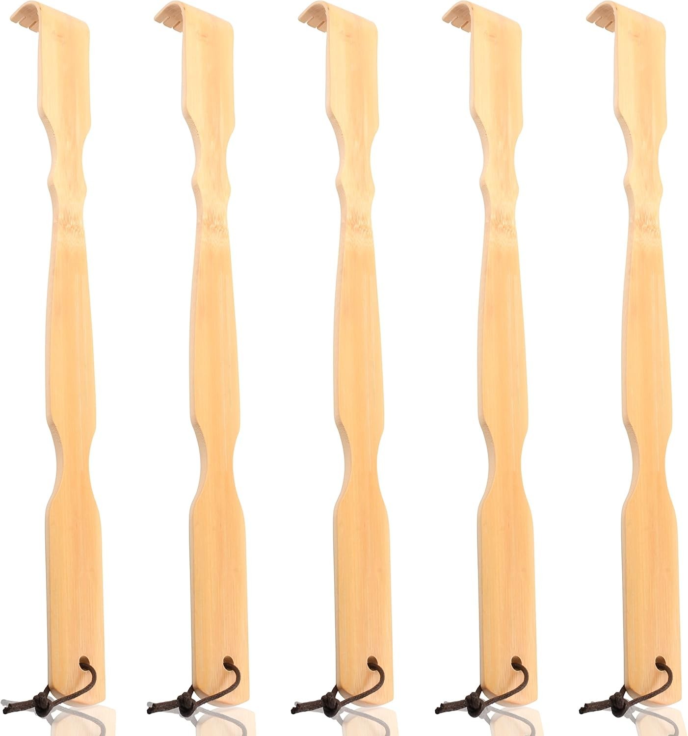 Wooden Bamboo Back Scratcher, 17″ Natural Handmade Back-Scratchers for Men an…