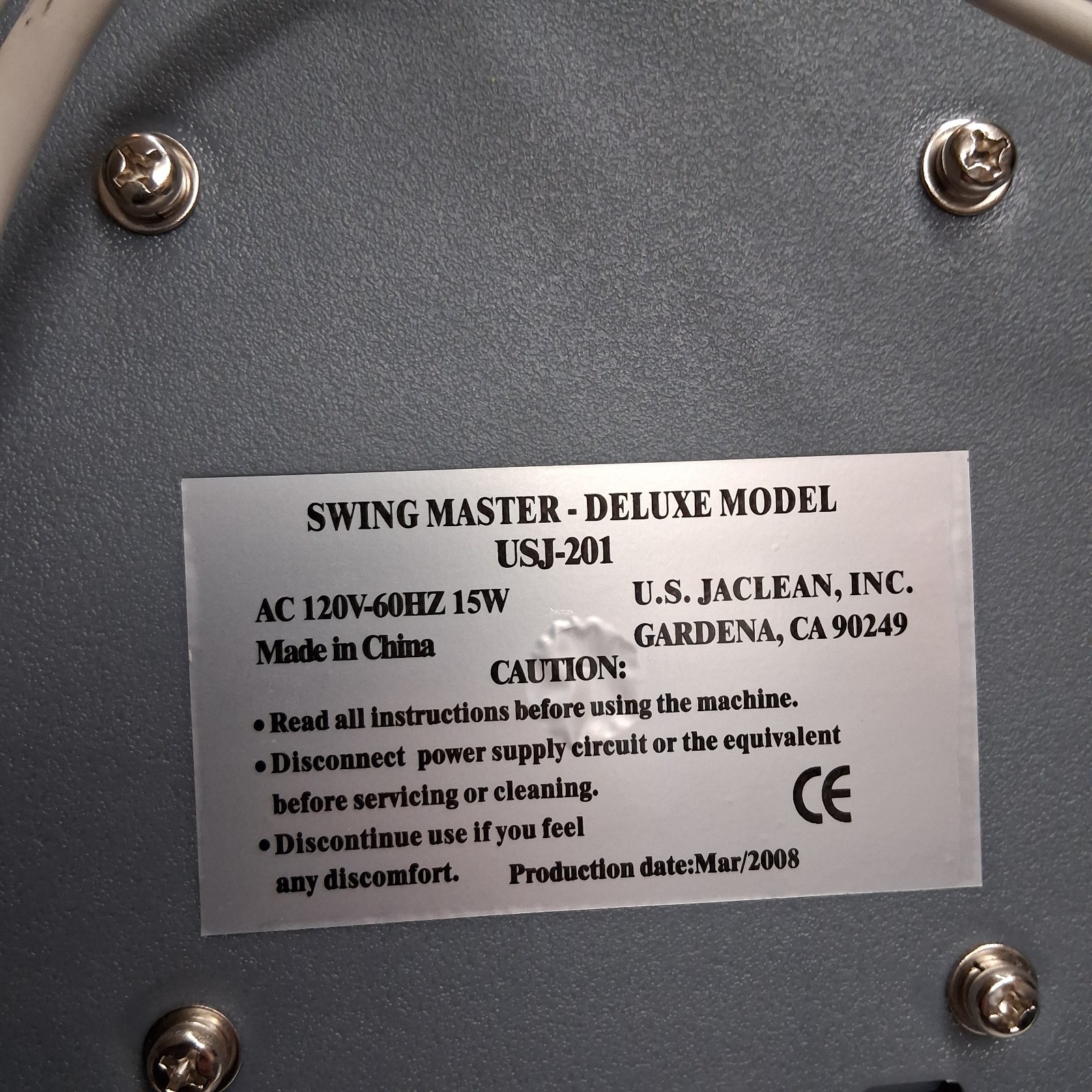 Swing Master Deluxe Model Leg Circulation Aerobic Exerciser Chi Machine-WORKS