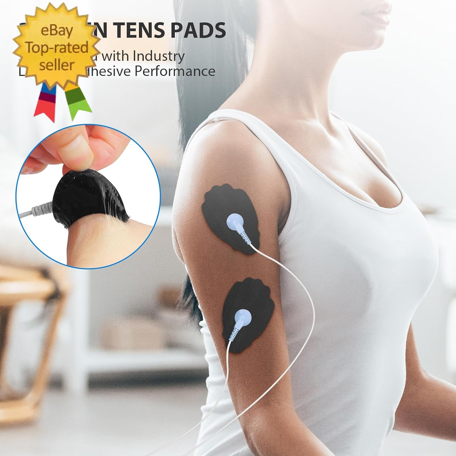 TENS Unit Electrode Pads 20 Pack 3.5Mm Snap EMS Replacement Pads