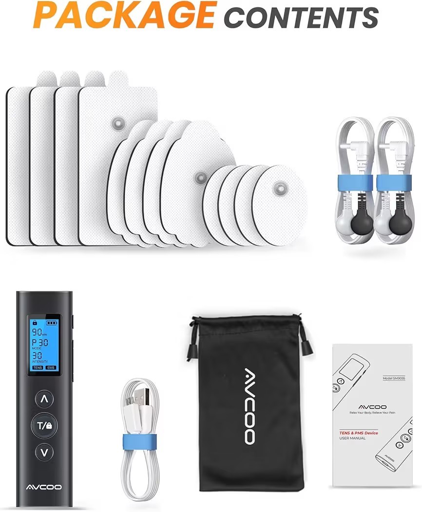 TENS EMS Muscle Stimulator Pain Relief Device Neck Back Joint Home Therapy Kit