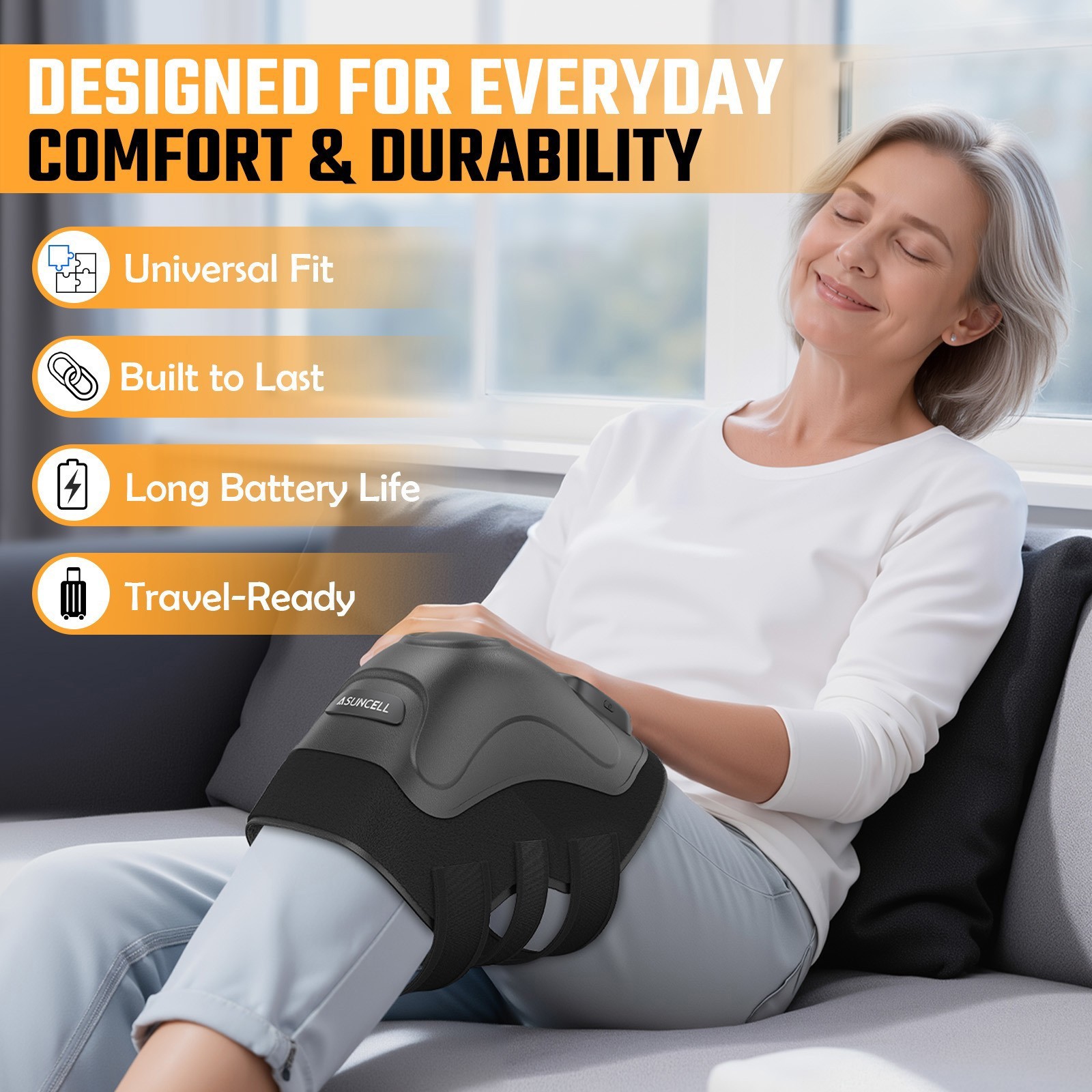 Heater and Leg Circulation Relaxation Massager Foot Compression for Knee Ankle