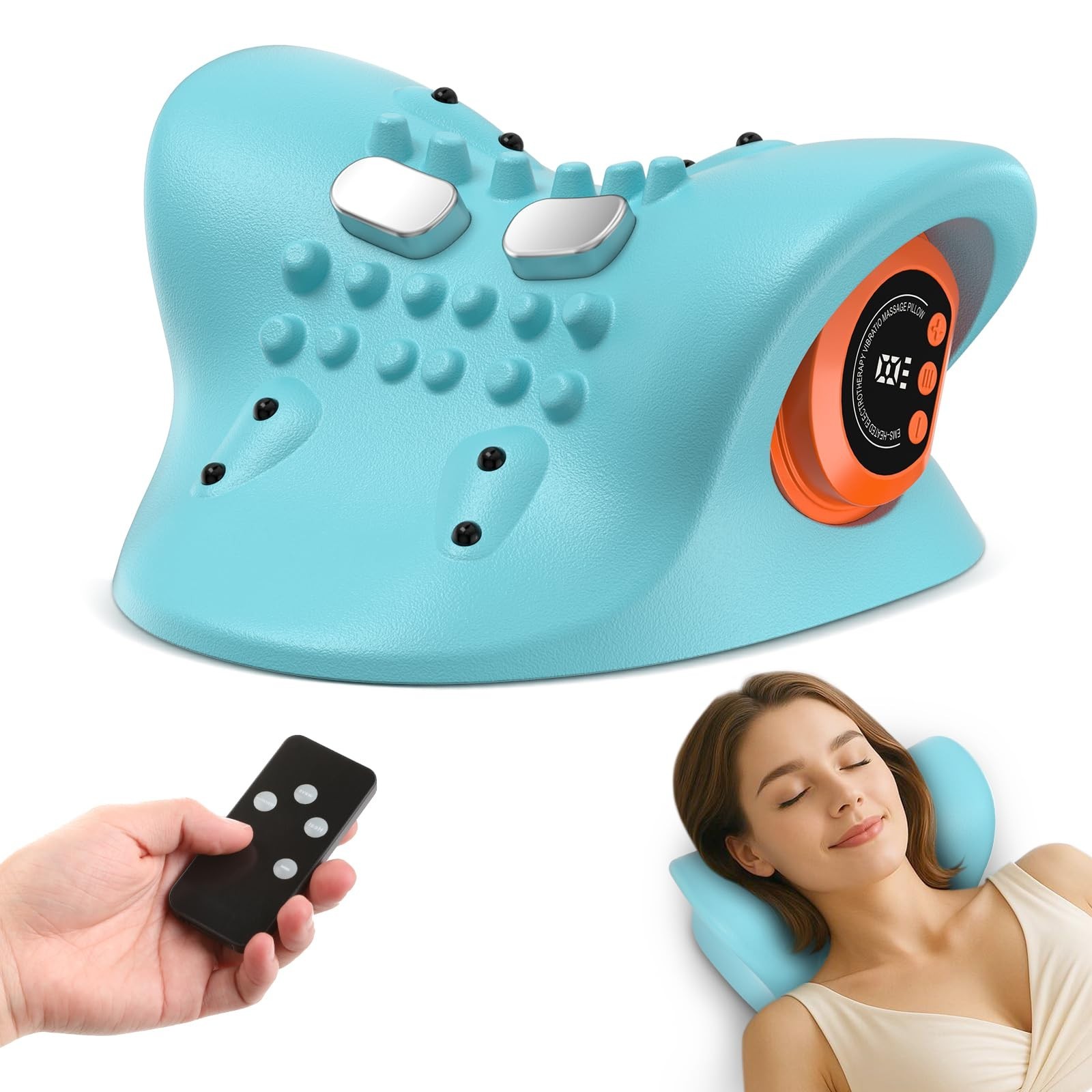 3-in-1 Portable Neck Massager with Heat – Adjustable Intensity for Relaxation at