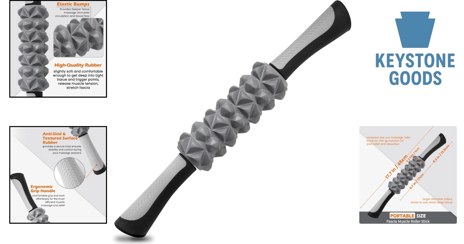 Deep Tissue Muscle Roller Stick for Athletes & Recovery