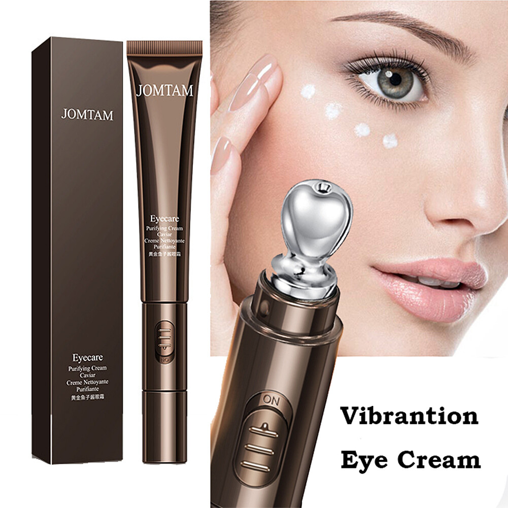 US 1-2Pcs Golden Caviar Vibration Eye Cream Massage Lift Up Anti-age Dark Circle