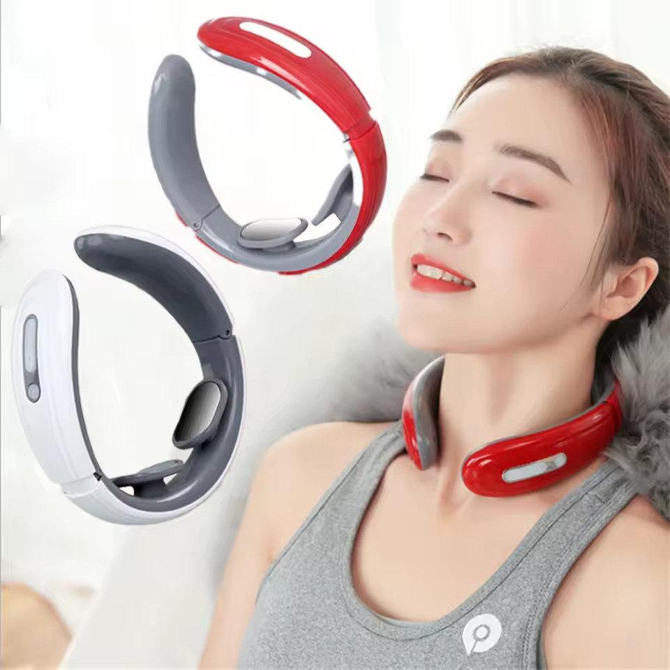 Smart Neck Massager with TENS Patches