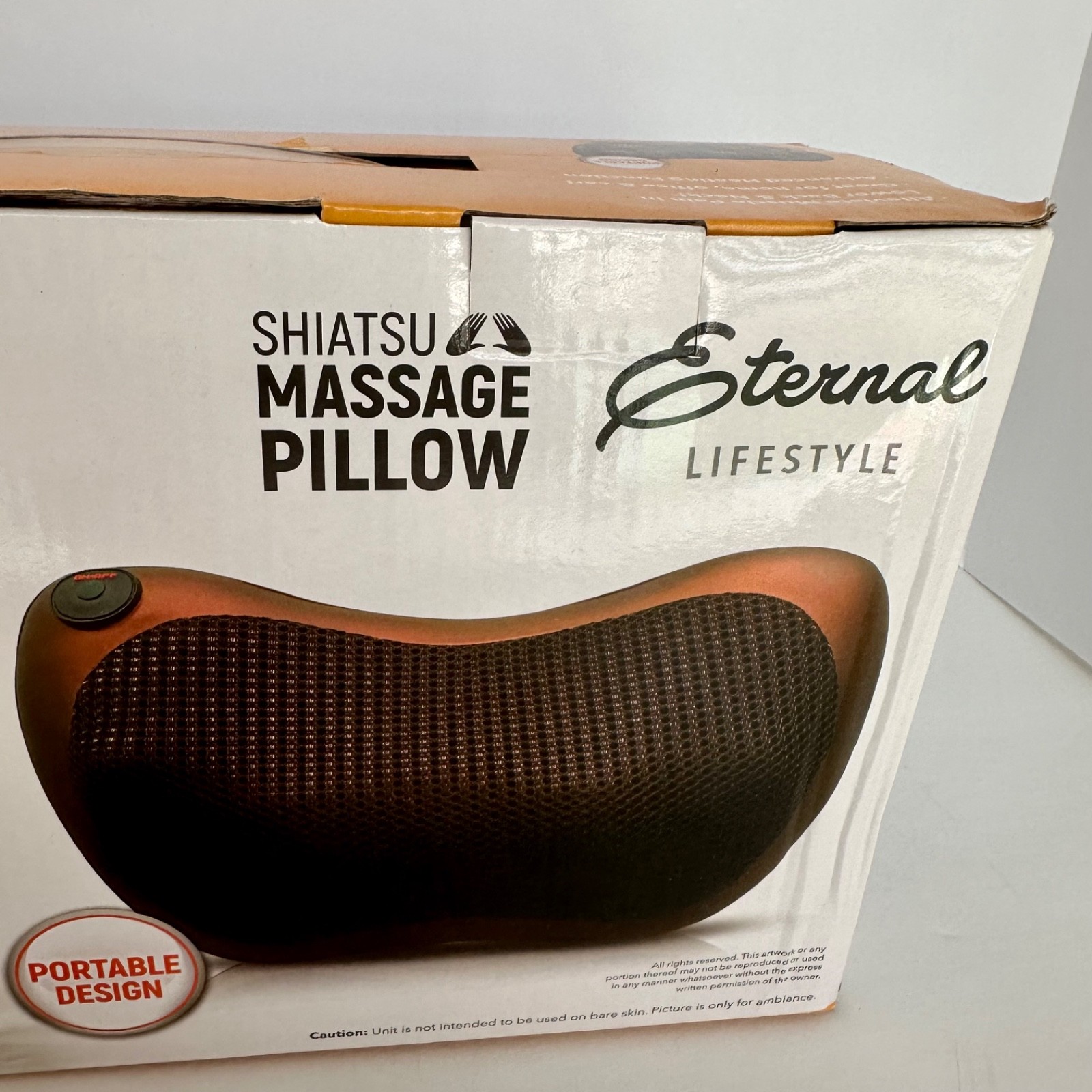 Eternal Lifestyle Shiatsu Massage Pillow Heated Neck Back Massager With AC & Car