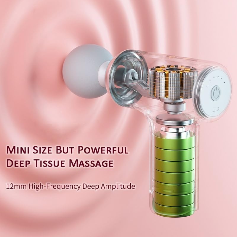 6 Speed Massage Gun, 3 Heads Deep Tissue Muscle Vibrating, Pain Relief