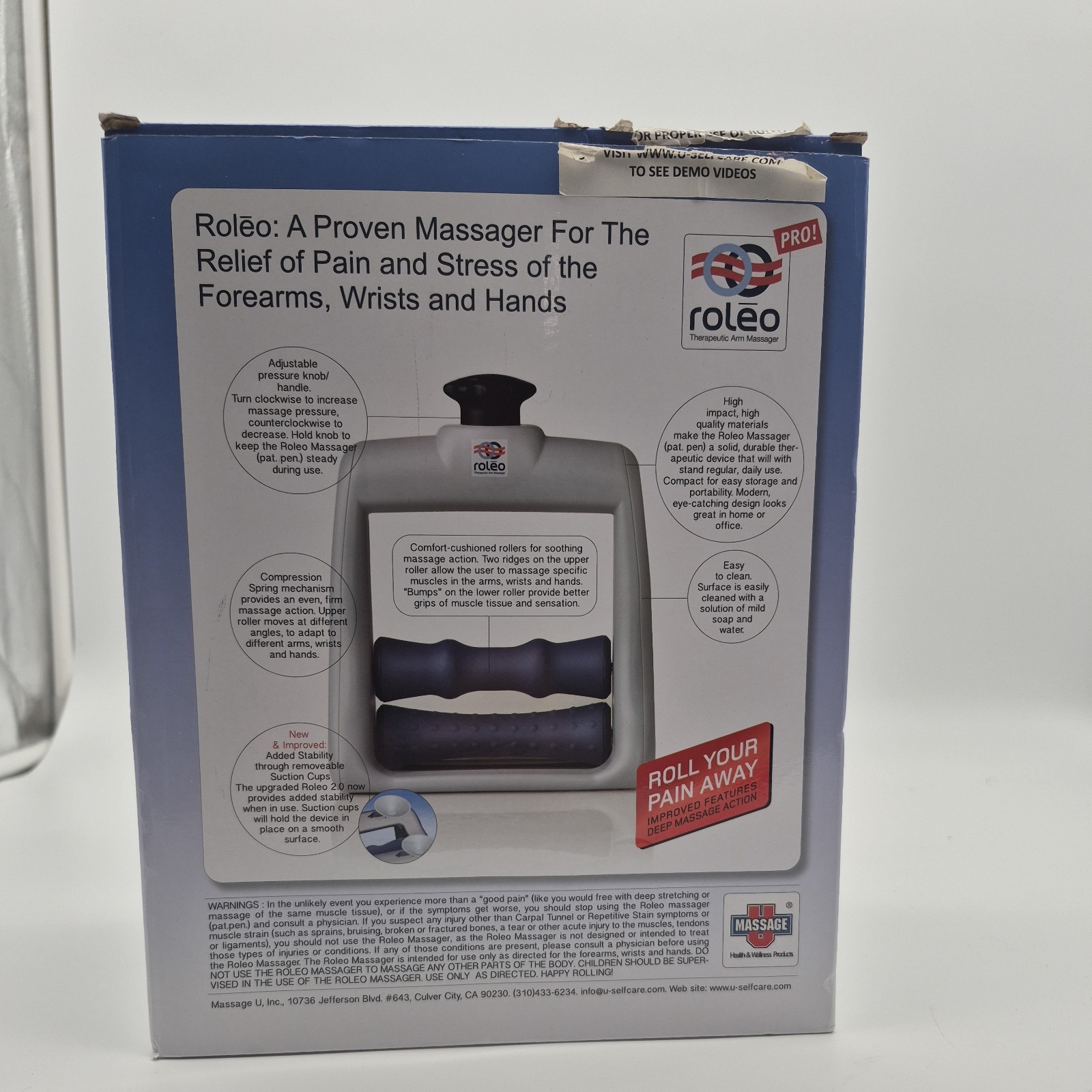 Roleo Pro Therapeutic Arm Massager ***NEW/OPEN BOX!***