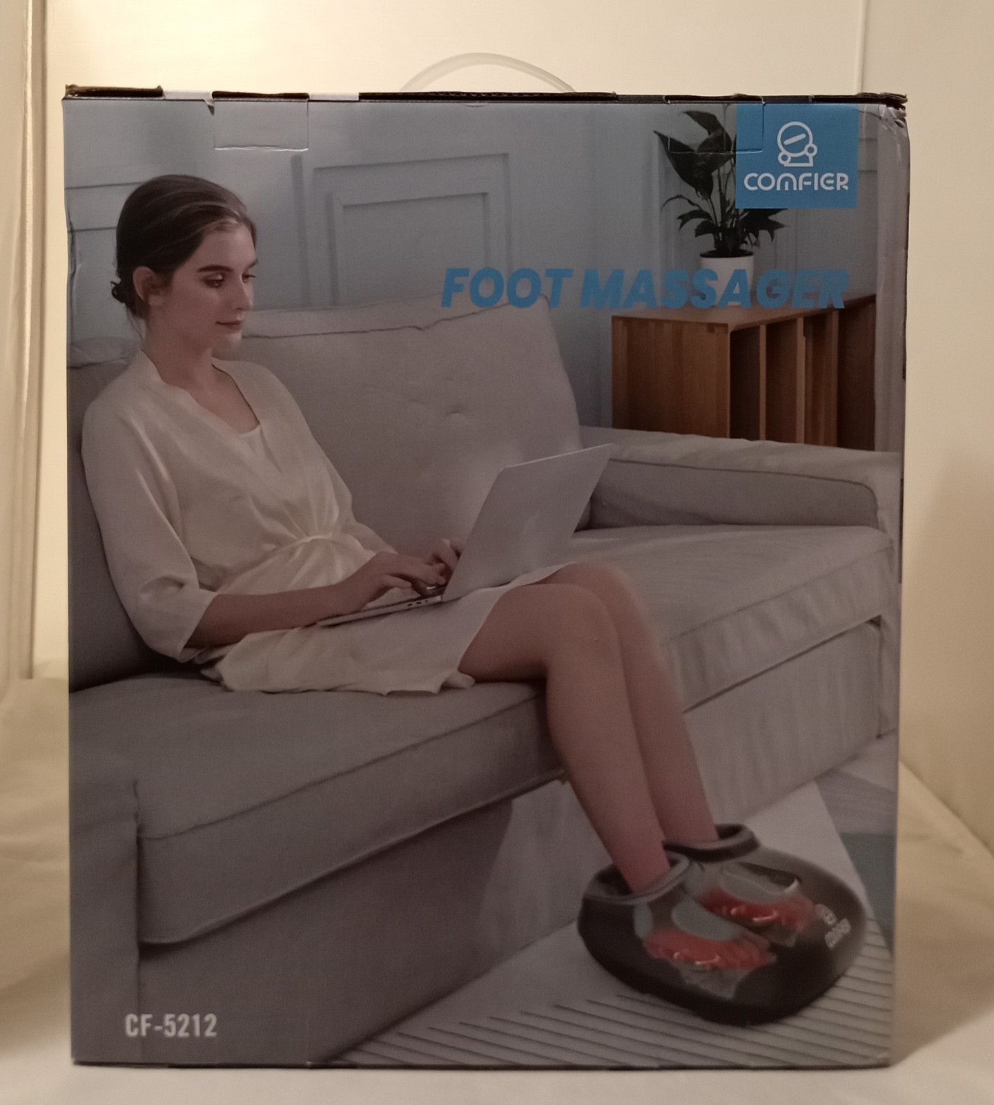 COMFIER 4 In 1 Foot Massager with Heat, Shiatsu, Vibration, Rolling Compression