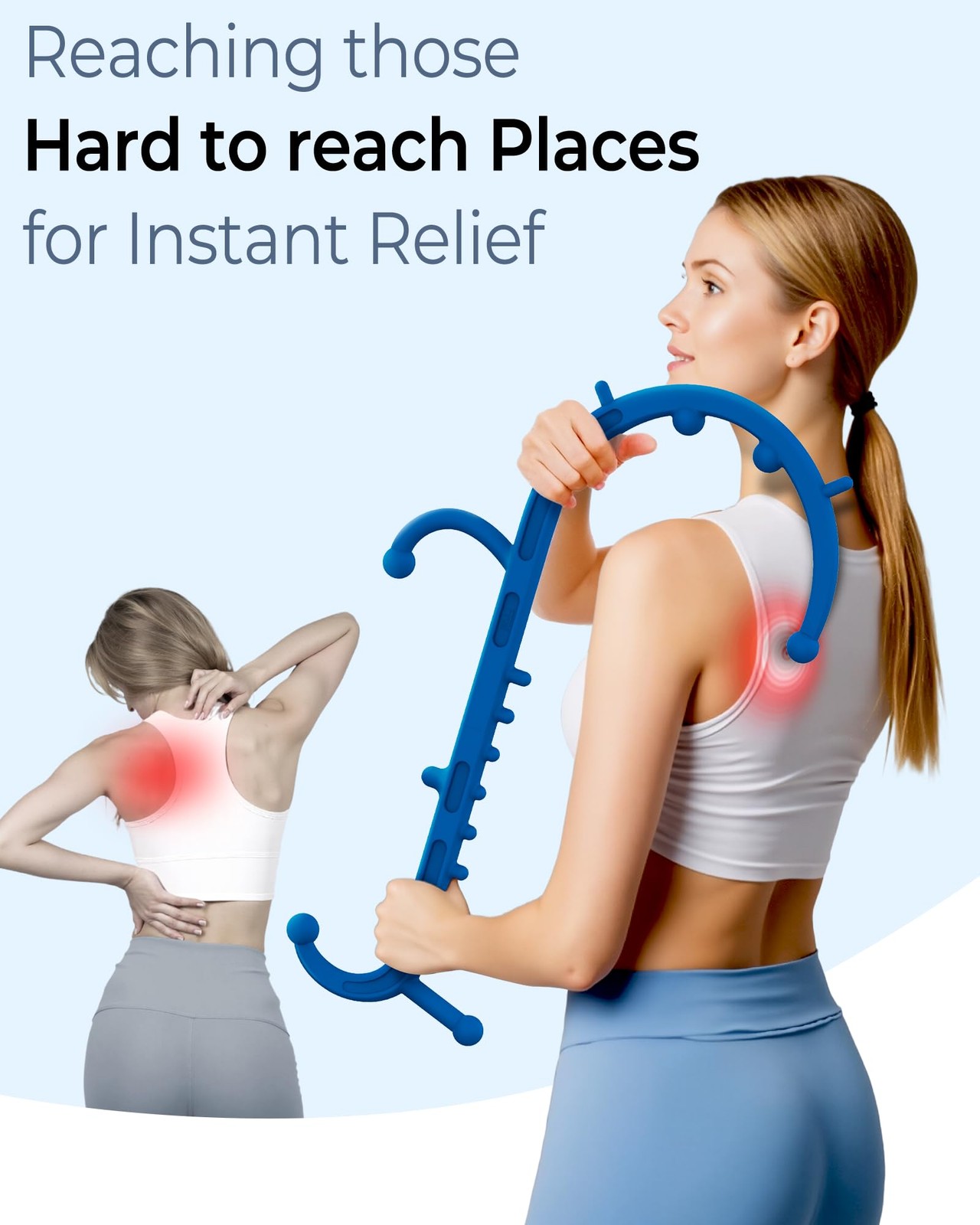 Back and Neck Massager for Pain Relief Deep Tissue, Upgraded Full Body Trigge…