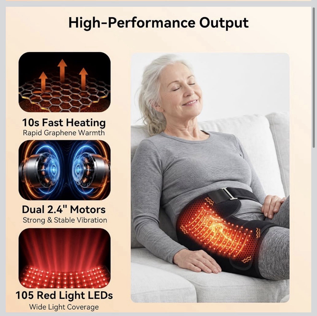Cordless Heated Massage for Hip/Sciatica Pain Relief with 5000mAh Power Bank …