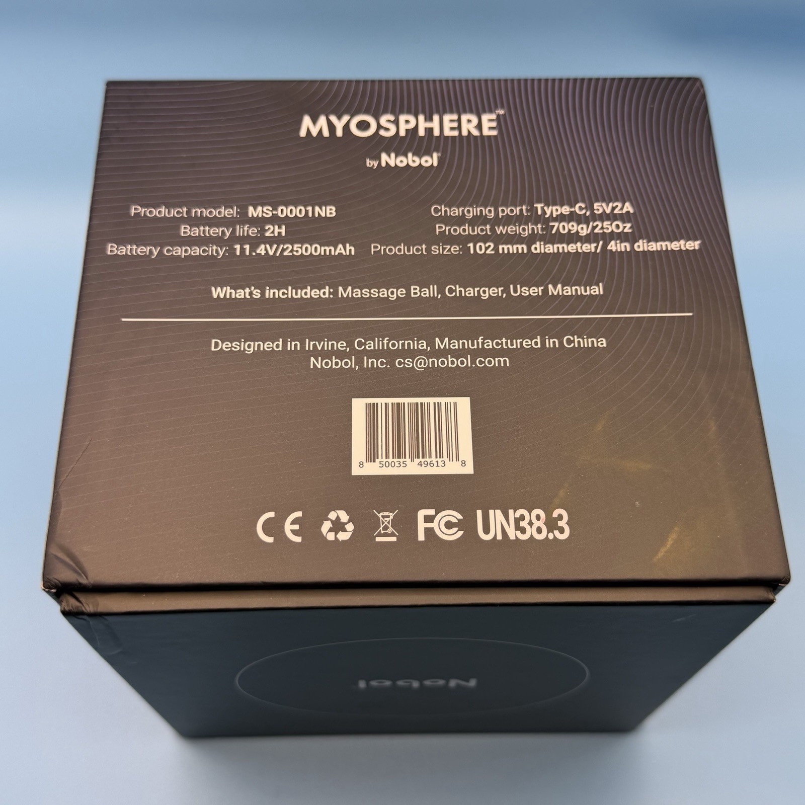 Nobol MyoSphere Vibration Massage Ball Nobol Blue- Limited Edition New In Box