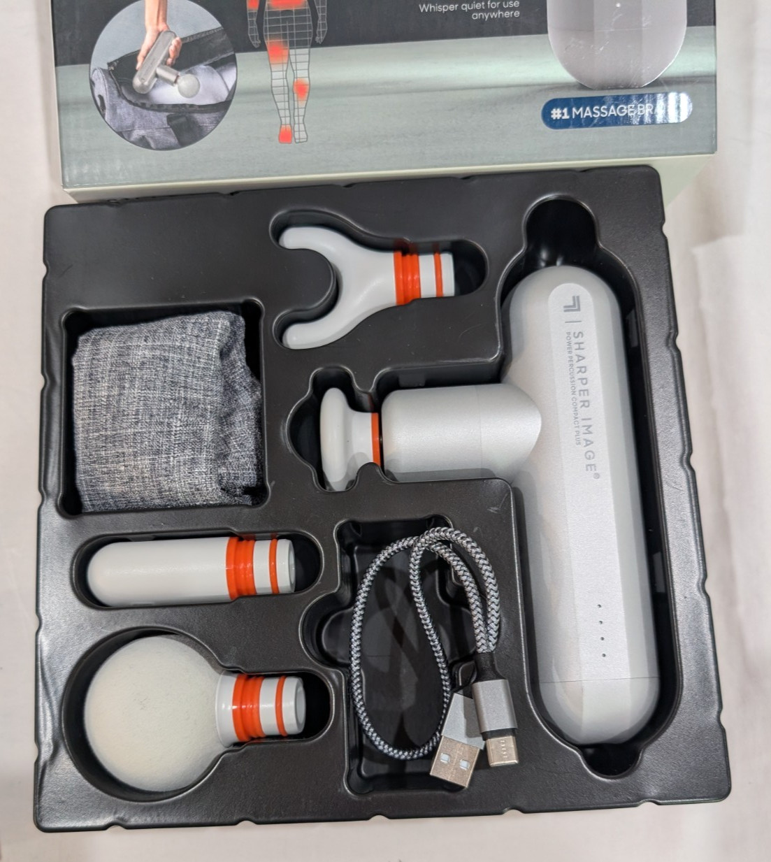 NEW Sharper Image Power Percussion Compact Plus Portable Massager Free Shipping