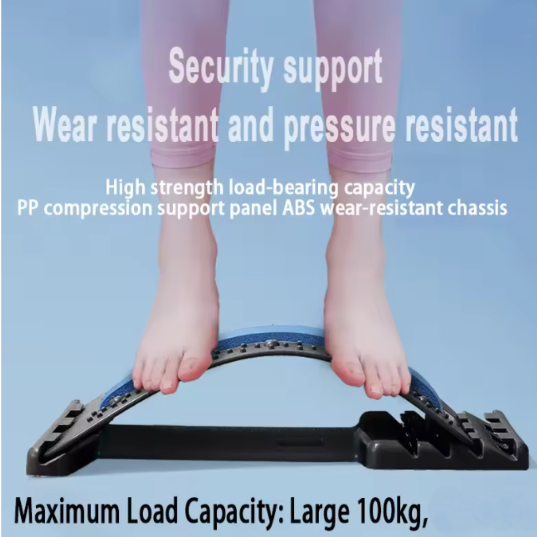 Lower Back Lumbar Spine Stretcher Pain Relief Massager Posture Support 1 Pc US