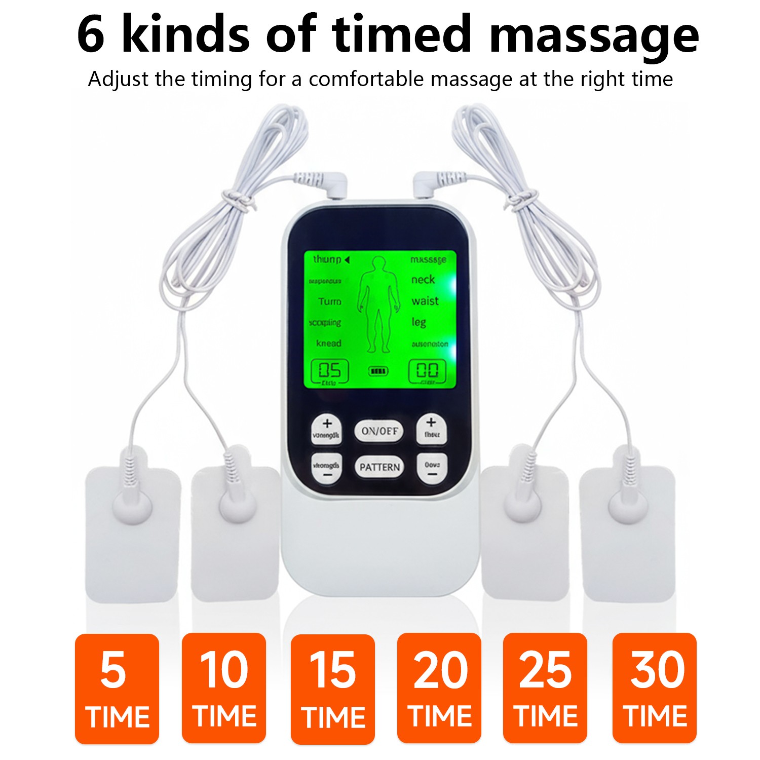 TENS Unit Muscle Stimulator Dual Channel Electric EMS Pulse Massager Back Body