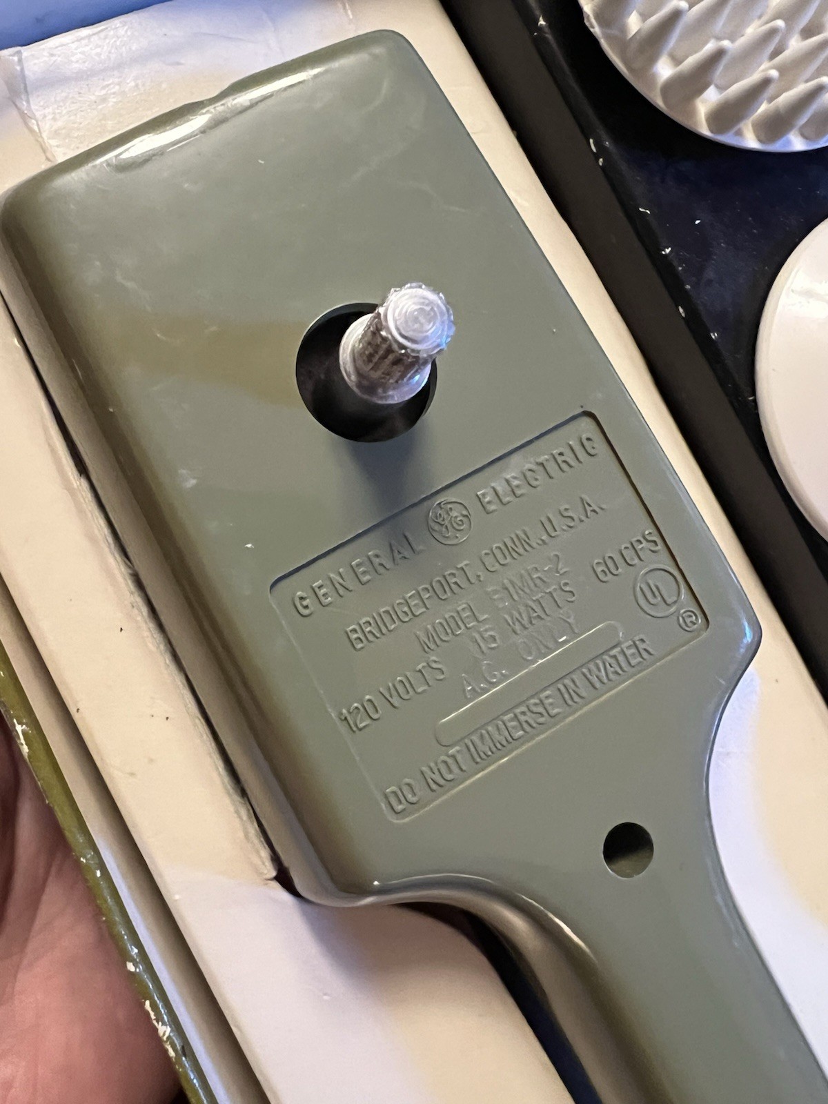 GE VTG Heat Massager Vibrator MR-2 Box & Attachments vibrating 1970’s