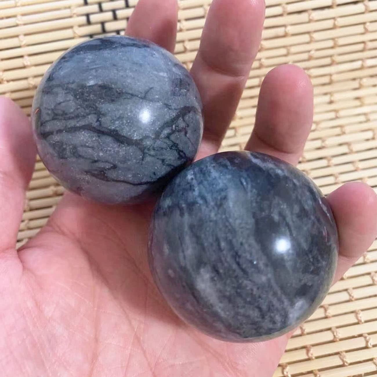 Yepmlrt Dark Gray Baoding Ball, Chinese Health Sports Massage Ball, Used for …