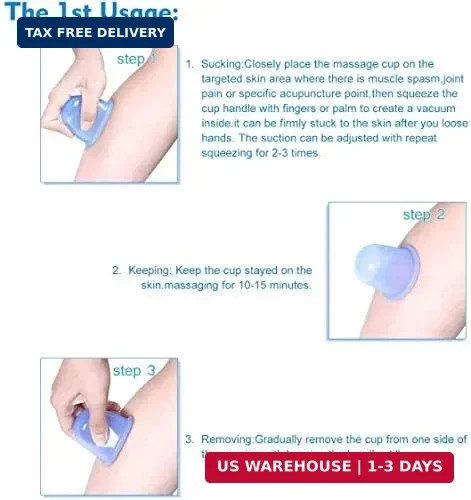 lychee Anti Cellulite Cupping Therapy Set for Family 4Pcs Silicone Vacuum Massag